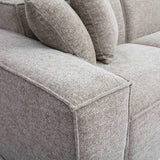 Mindy 115" Chenille Basketweave Modular Sofa