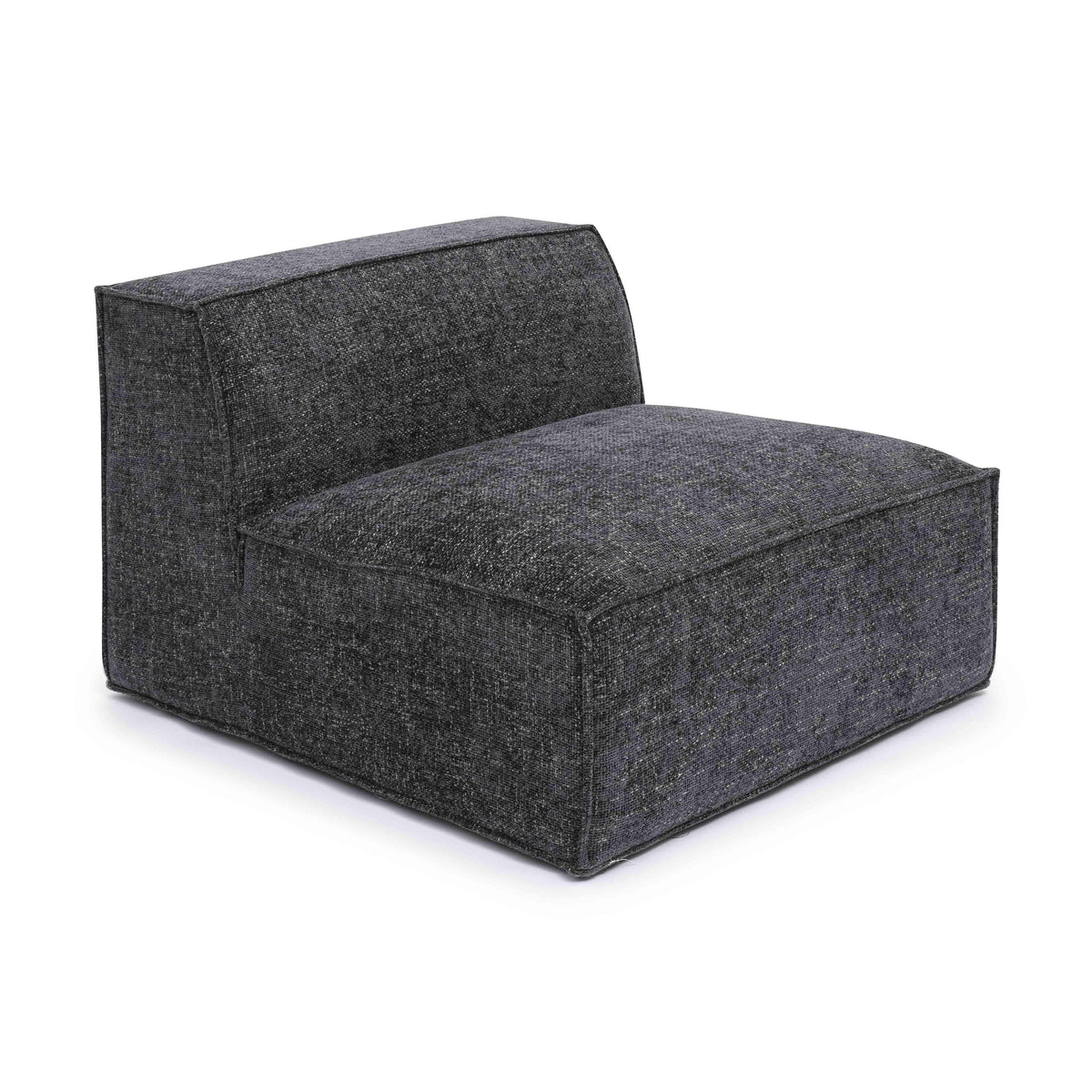 Mindy Performance Chenille Basketweave Modular Armless Chair - View 13