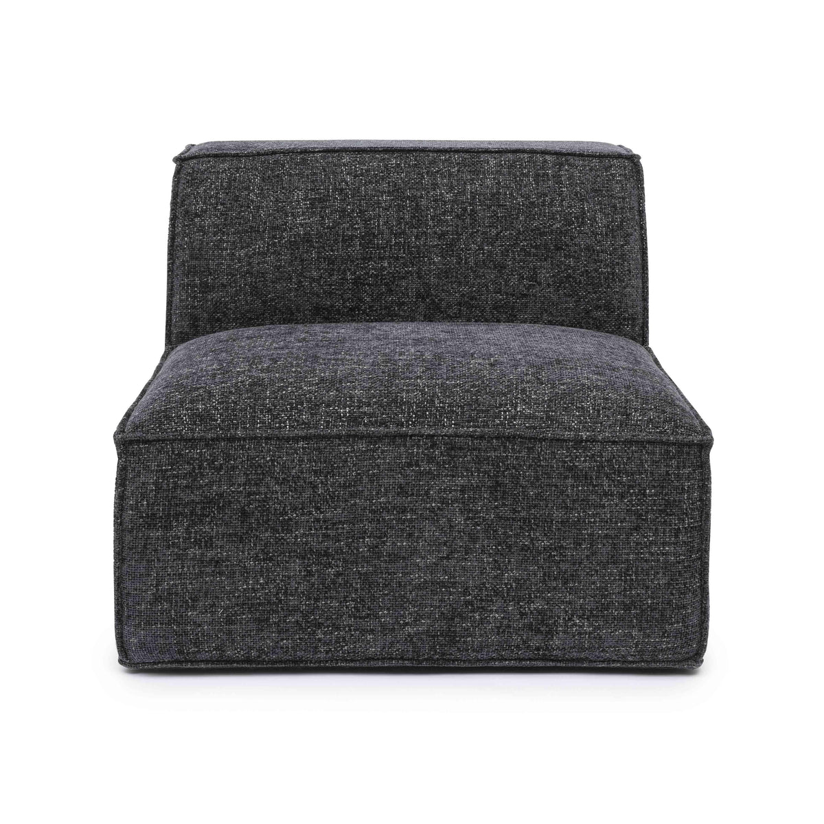 Mindy Performance Chenille Basketweave Modular Armless Chair - View 15