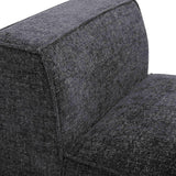 Mindy Performance Chenille Basketweave Modular Armless Chair - View 17