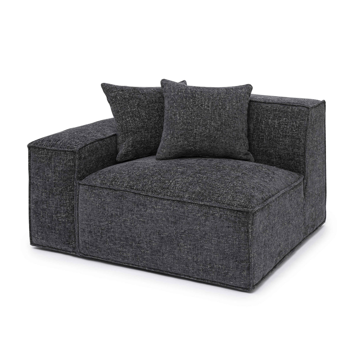 Mindy Performance Chenille Basketweave Modular Corner Chair - View 27