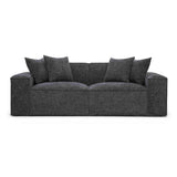 Mindy 84" Chenille Basketweave Modular Loveseat