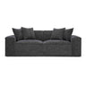 Mindy 84" Chenille Basketweave Modular Loveseat