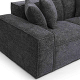 Mindy 84" Chenille Basketweave Modular Loveseat