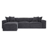 Mindy 4-Piece Chenille Basketweave Modular Sectional
