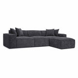 Mindy 4-Piece Chenille Basketweave Modular Sectional