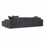 Mindy 4-Piece Chenille Basketweave Modular Sectional