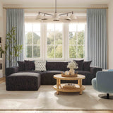 Mindy Performance Chenille Basketweave Modular Corner Chair - View 25
