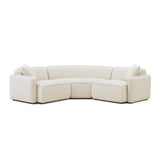 Travie 3-Piece Sand Upcycled Performance Linen Modular L-Sectional - View 5