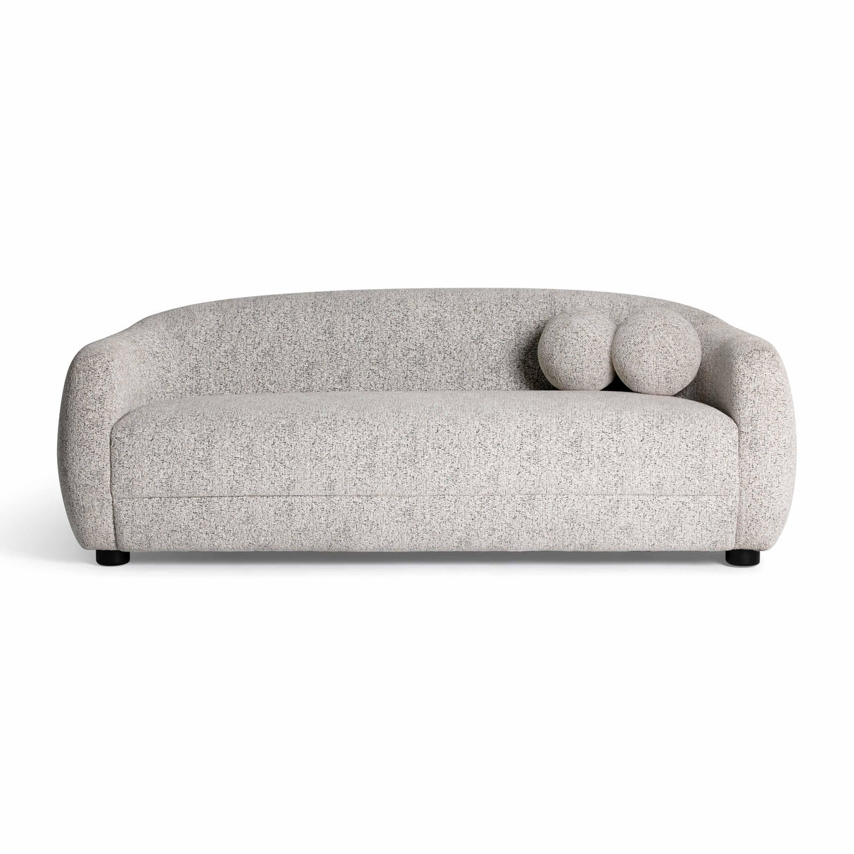 Judy 80" Black and White Woven Fabric Sofa