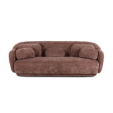 Misty 90 Inch Performance Boucle Curved Sofa in Cream Front View