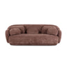 Misty 90 Inch Performance Boucle Curved Sofa in Cream Front View