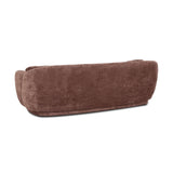 Misty 90 Inch Curved Sofa in Chocolate Brown Performance Boucle