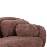 Misty 90 Inch Curved Sofa in Off-White Profile View