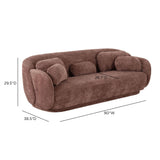 Misty 90 Inch Sofa in Brown Upholstery Living Room Setting