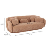 Misty 90 Inch Performance Boucle Couch Styled in Contemporary Living Room