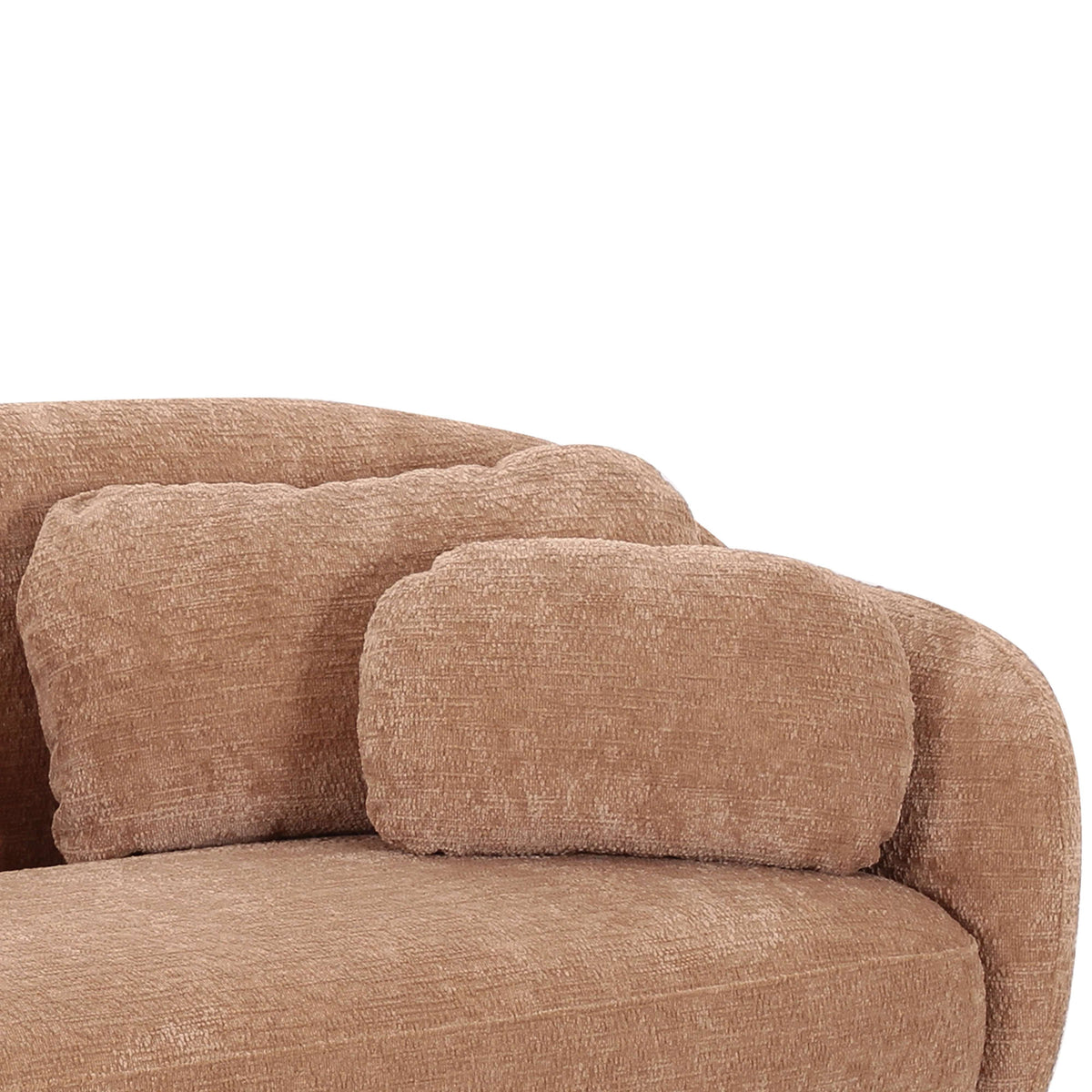 Recessed Plinth Base Detail on Misty 90 Inch Boucle Couch