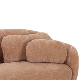 Recessed Plinth Base Detail on Misty 90 Inch Boucle Couch
