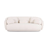 Side Angle Highlighting Bolster Cushion Placement on Misty Curved Sofa