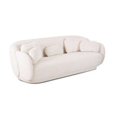 Misty 90 Inch Off-White Boucle Sofa Angled Seating Perspective
