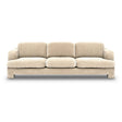Halsey Textured Fabric Sofa side angle showcasing low profile silhouette