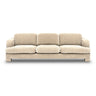 Halsey Textured Fabric Sofa front view with rounded arms and tonal upholstery