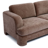 Close-up profile of foam-padded low backrest on Halsey Sofa