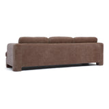 Halsey Textured Fabric Sofa back perspective highlighting clean tailoring
