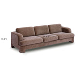Halsey Textured Fabric Sofa angled view showing substantial low-slung frame