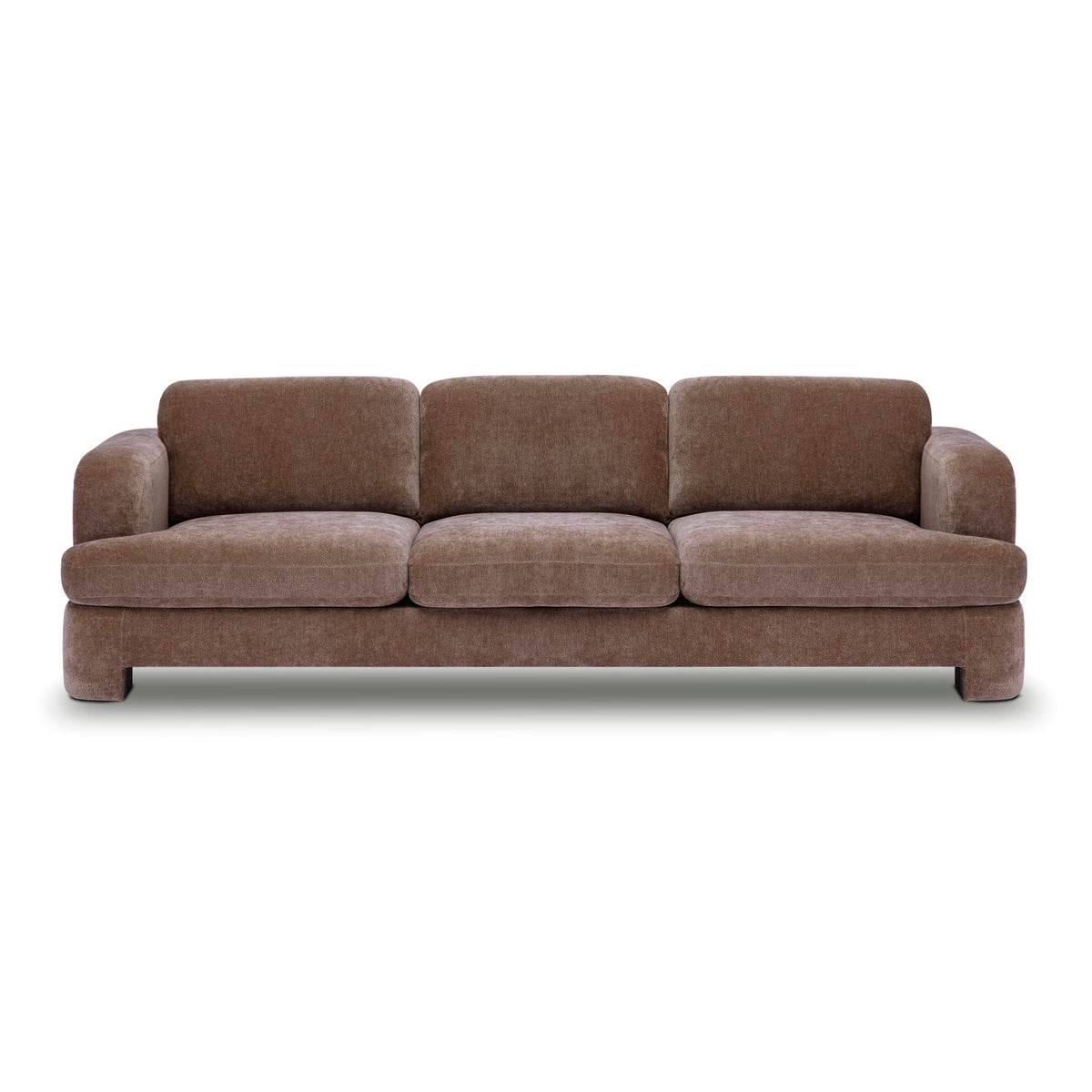 Halsey Low Profile Sofa styled with accent pillows and throw blanket