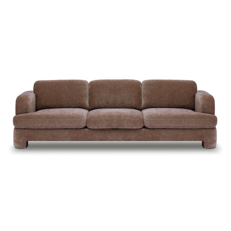 Halsey Low Profile Sofa styled with accent pillows and throw blanket