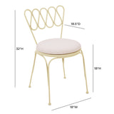 Erica Wrought Iron Outdoor Chair