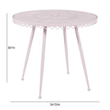 Erica 34" Wrought Iron Outdoor Round Cafe Table