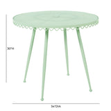 Erica 34" Wrought Iron Outdoor Round Cafe Table