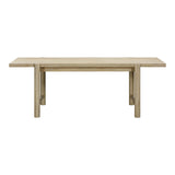 Gata 87" Light Teak Outdoor Rectangular Dining Table