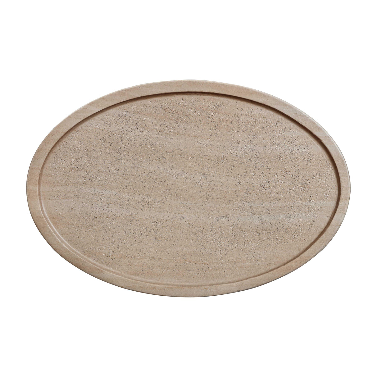 Eclipse Textured Faux Travertine Indoor / Outdoor Side Table