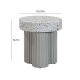 Clover Faux Terrazzo Indoor / Outdoor Round Side Table