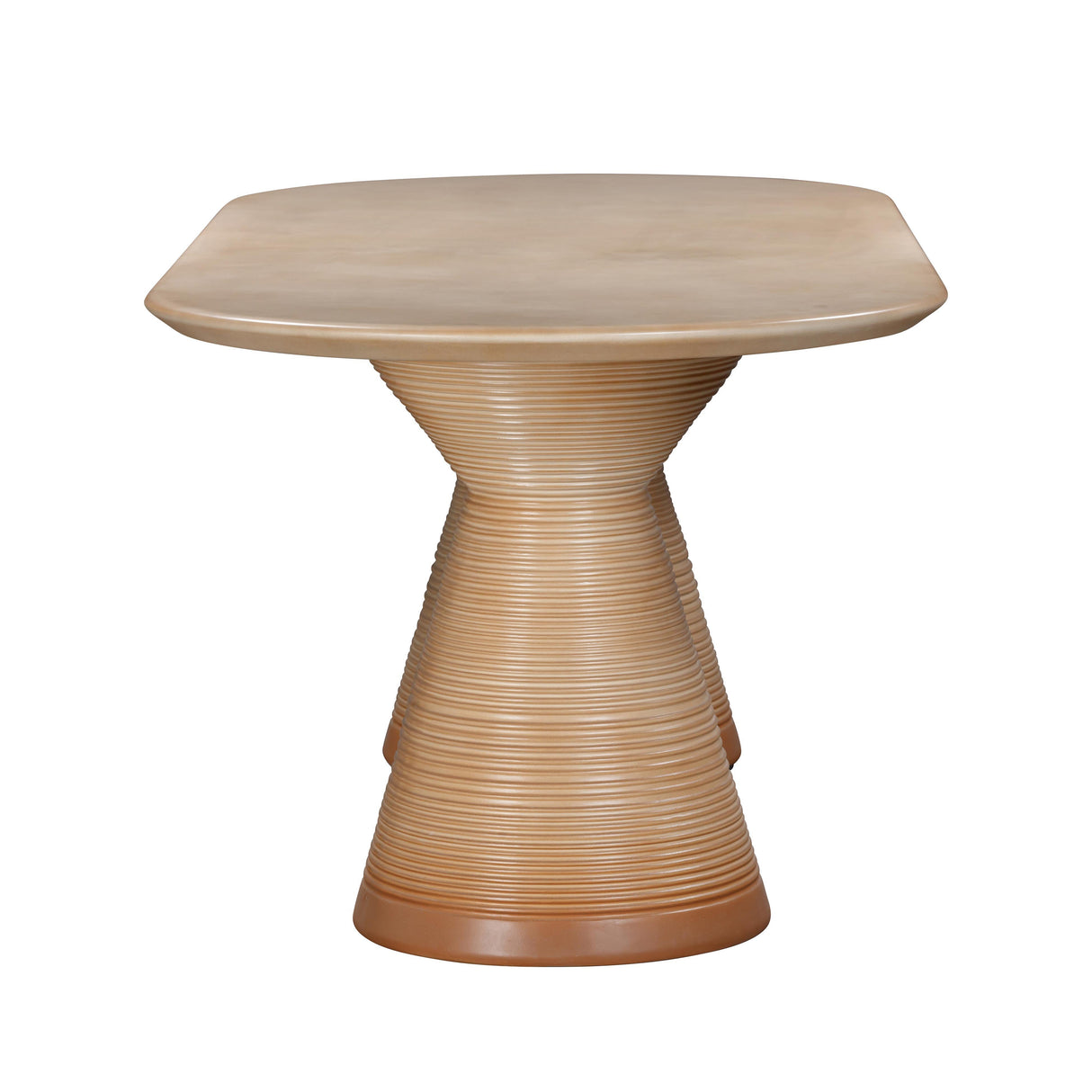 Fassa 87" Faux Terracotta Indoor / Outdoor Oval Dining Table