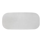 Margot 83" Light Grey Faux Plaster Indoor / Outdoor Concrete Oval Dining Table