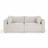 Hangover 81" Cream Outdoor Modular Loveseat