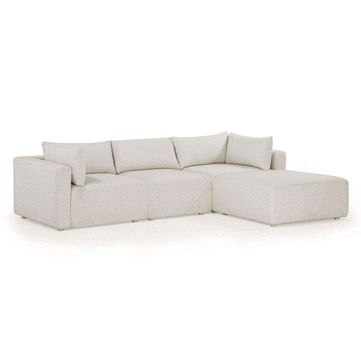 Hangover 4-Piece Cream Outdoor Modular Sectional