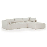 Hangover 4-Piece Cream Outdoor Modular Sectional