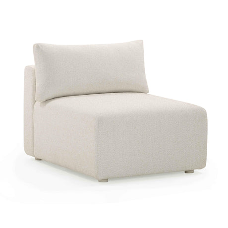 Hangover Cream Performance Fabric Outdoor Modular Armless Chair - View 1