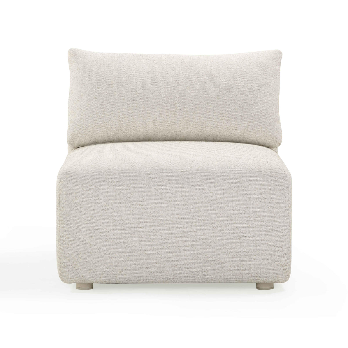 Hangover Cream Performance Fabric Outdoor Modular Armless Chair - View 3