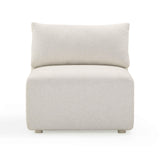 Hangover Cream Performance Fabric Outdoor Modular Armless Chair - View 3