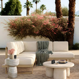 Evan 2-Piece Cream Outdoor L-Shaped Sectional