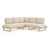 Evan 2-Piece Cream Outdoor L-Shaped Sectional
