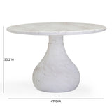 Smooch 47" Concrete Indoor / Outdoor Round Dining Table