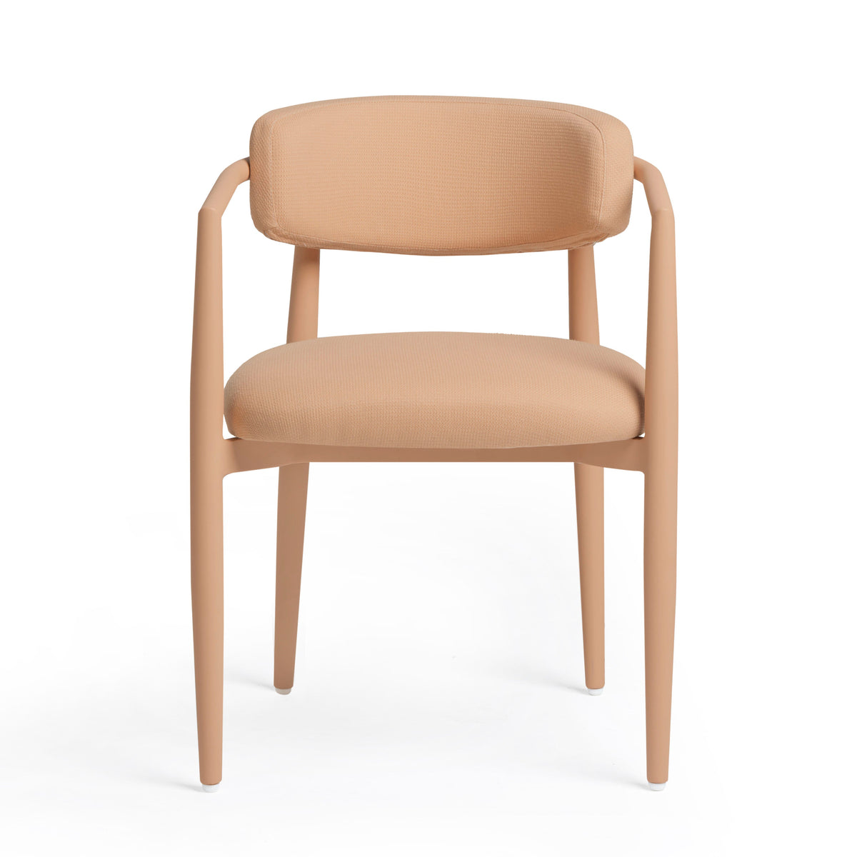Annika Textured Contract-Grade Fabric Outdoor Dining Arm Chair - View 17