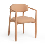 Annika Textured Contract-Grade Fabric Outdoor Dining Arm Chair - View 15